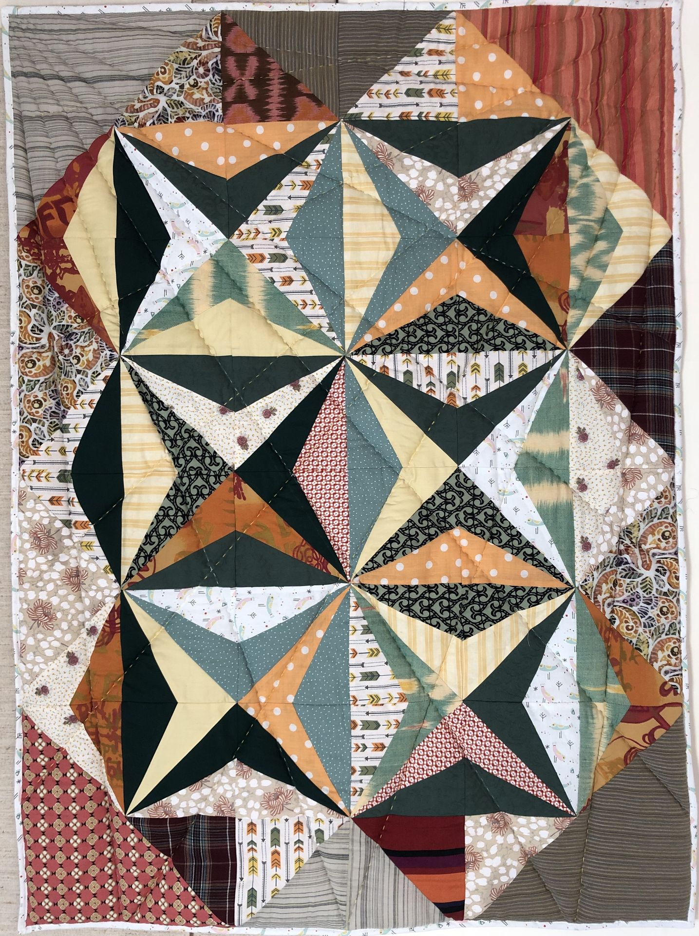 couverture de naissance patchwork