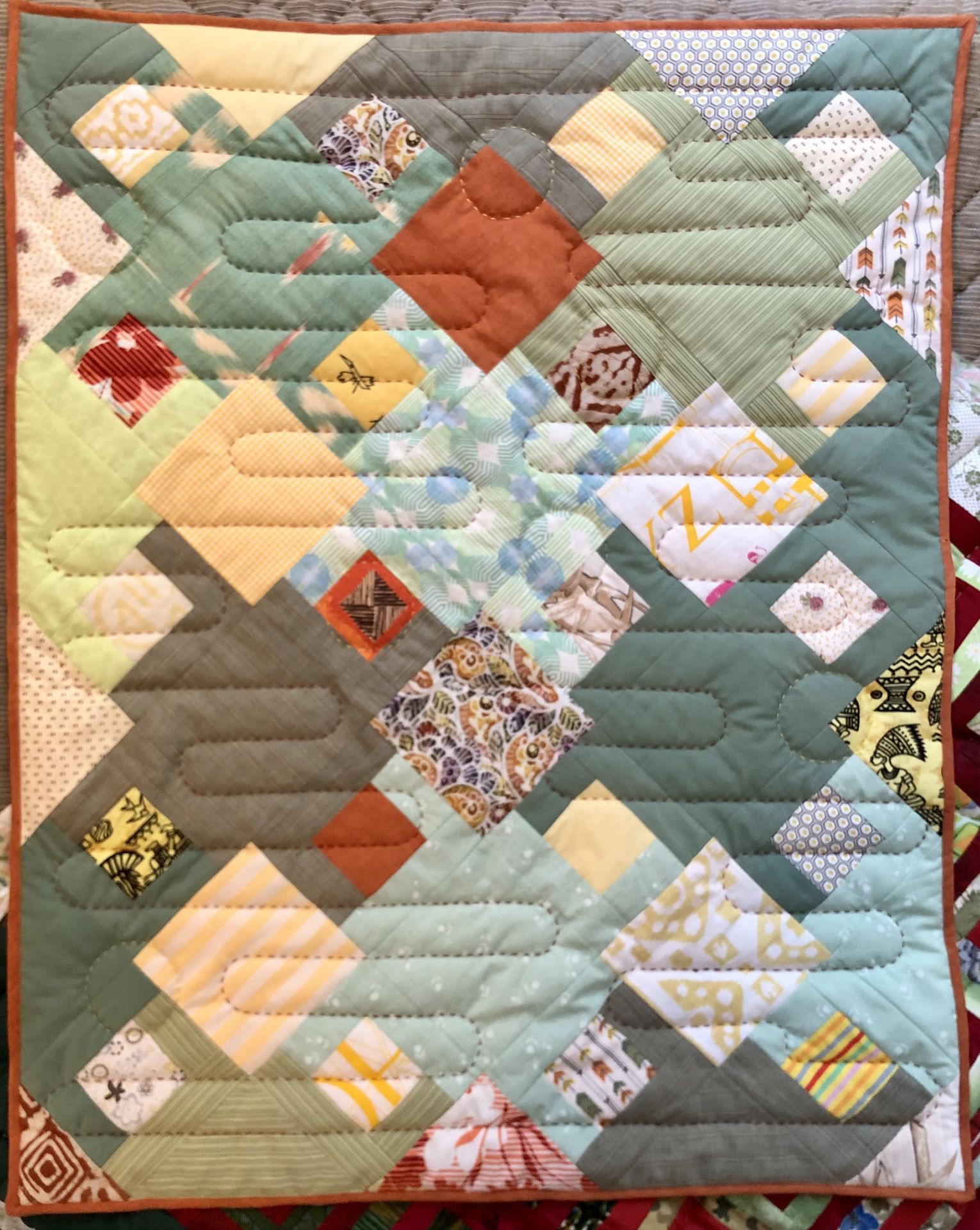 couverture de naissance patchwork